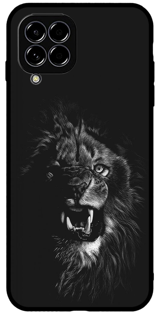 Angry Lion Unbreakable Metal Back Case Mobile Cover with 4 Side Protection and Soft TPU Sides for SAMSUNG M33 5G