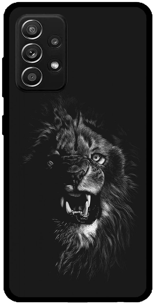 Angry Lion Unbreakable Metal Back Case Mobile Cover with 4 Side Protection and Soft TPU Sides for SAMSUNG A52