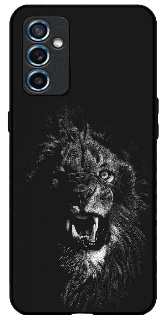 Angry Lion Unbreakable Metal Back Case Mobile Cover with 4 Side Protection and Soft TPU Sides for SAMSUNG M52