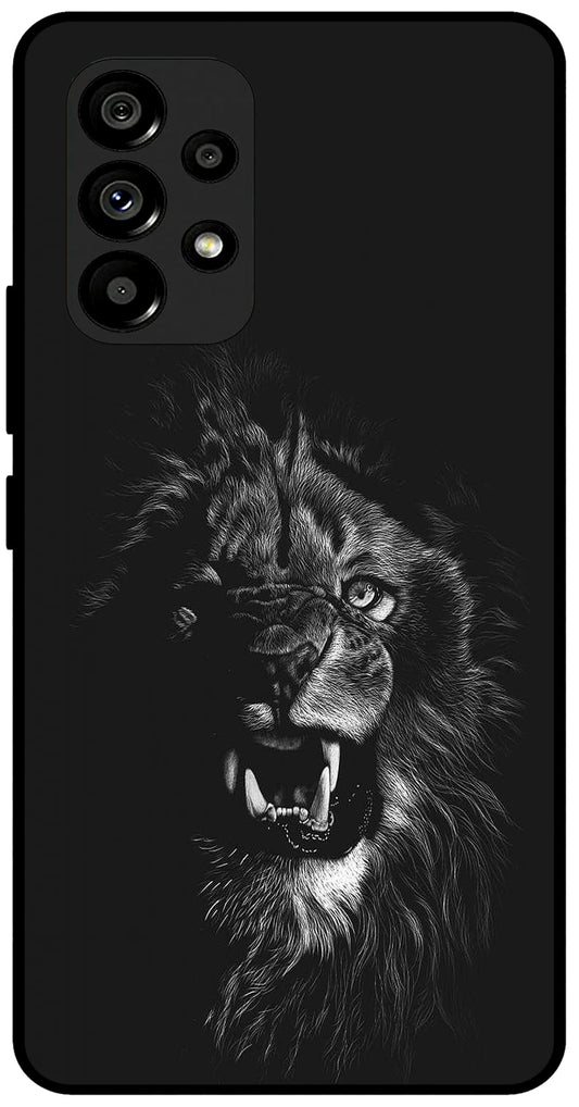 Angry Lion Unbreakable Metal Back Case Mobile Cover with 4 Side Protection and Soft TPU Sides for SAMSUNG A53