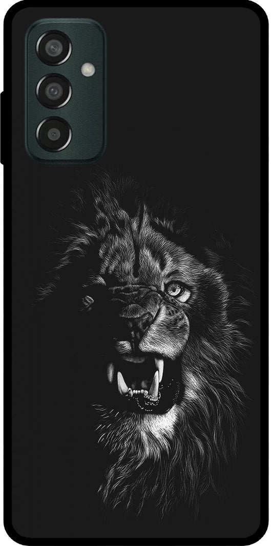 Angry Lion Unbreakable Metal Back Case Mobile Cover with 4 Side Protection and Soft TPU Sides for SAMSUNG M13 5G