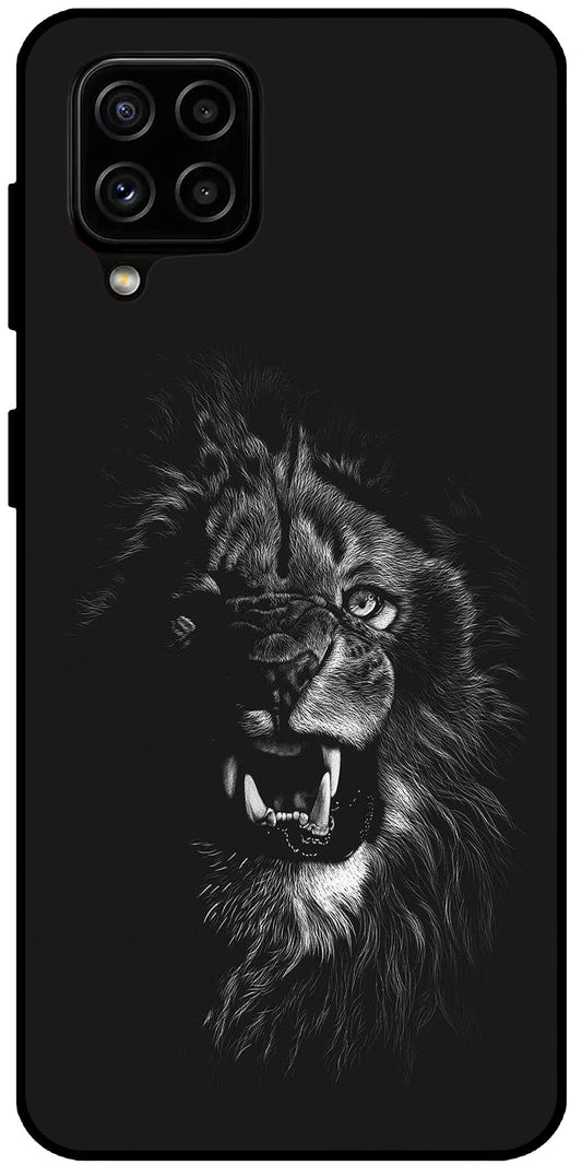 Angry Lion Unbreakable Metal Back Case Mobile Cover with 4 Side Protection and Soft TPU Sides for SAMSUNG F22