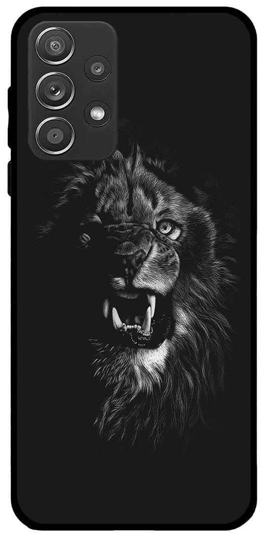 Angry Lion Unbreakable Metal Back Case Mobile Cover with 4 Side Protection and Soft TPU Sides for SAMSUNG A72