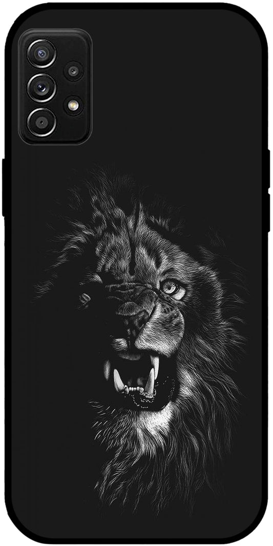 Angry Lion Unbreakable Metal Back Case Mobile Cover with 4 Side Protection and Soft TPU Sides for SAMSUNG A73