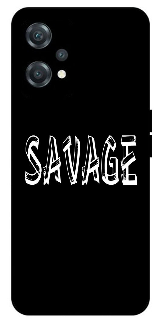 Savage Unbreakable Metal Back Case Mobile Cover with 4 Side Protection and Soft TPU Sides for oneplus nord ce 2 lite 5g