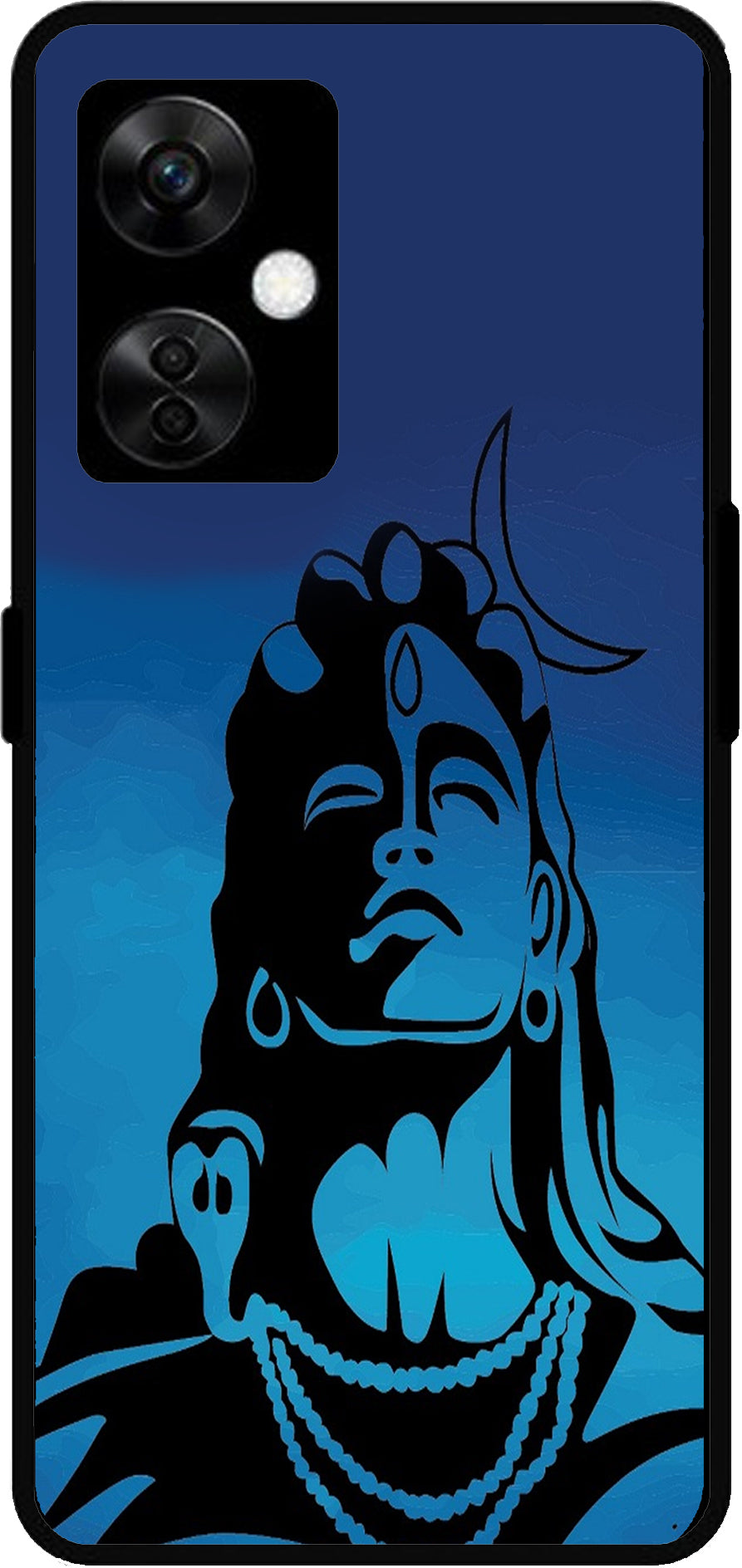 Shiva Mahakaal Unbreakable Metal Back Case Mobile Cover with 4 Side Protection and Soft TPU Sides for OnePlus Nord CE3 Lite