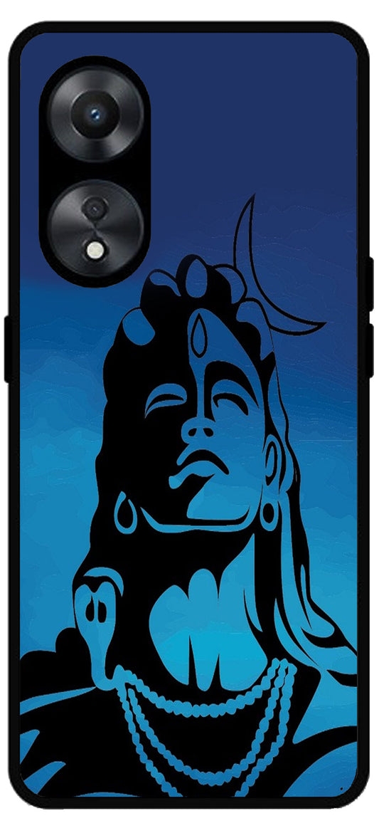 Shiva Mahakaal Unbreakable Metal Back Case Mobile Cover with 4 Side Protection and Soft TPU Sides for Oppo a78 5g