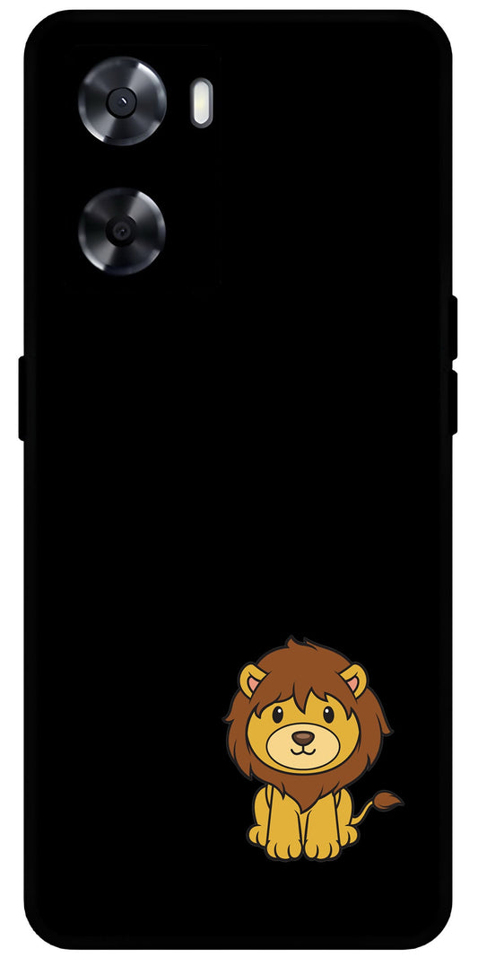 Little Lion Printed Unbreakable Metal Back Case Mobile Cover with 4 Side Protection and Soft TPU Sides for OnePlus Nord N20 SE