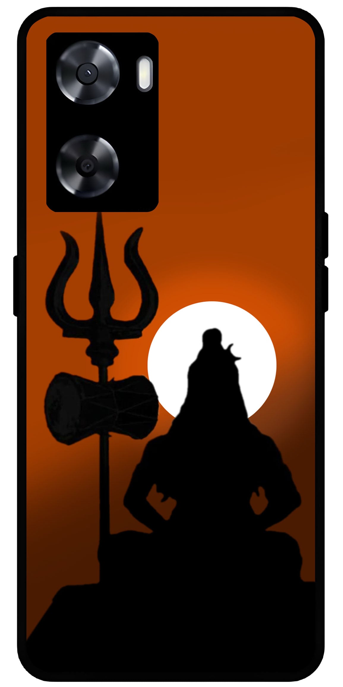 Lord Shiva Shadow Unbreakable Metal Back Case Mobile Cover with 4 Side Protection and Soft TPU Sides for OnePlus Nord N20 SE