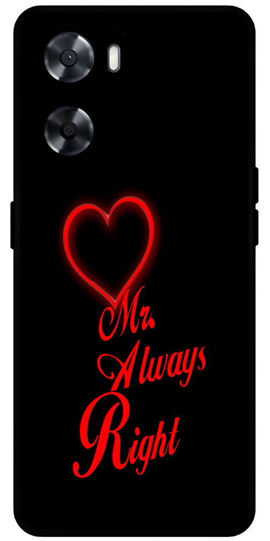 Mr. Always Right Unbreakable Metal Back Case Mobile Cover with 4 Side Protection and Soft TPU Sides for OnePlus Nord N20 SE