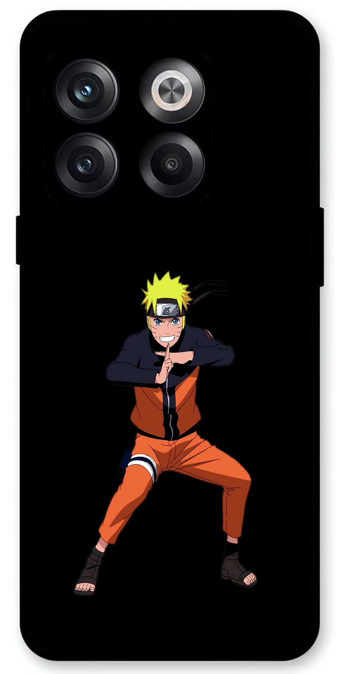 Anime Naruto Unbreakable Metal Back Case Mobile Cover with 4 Side Protection and Soft TPU Sides for OnePlus10T