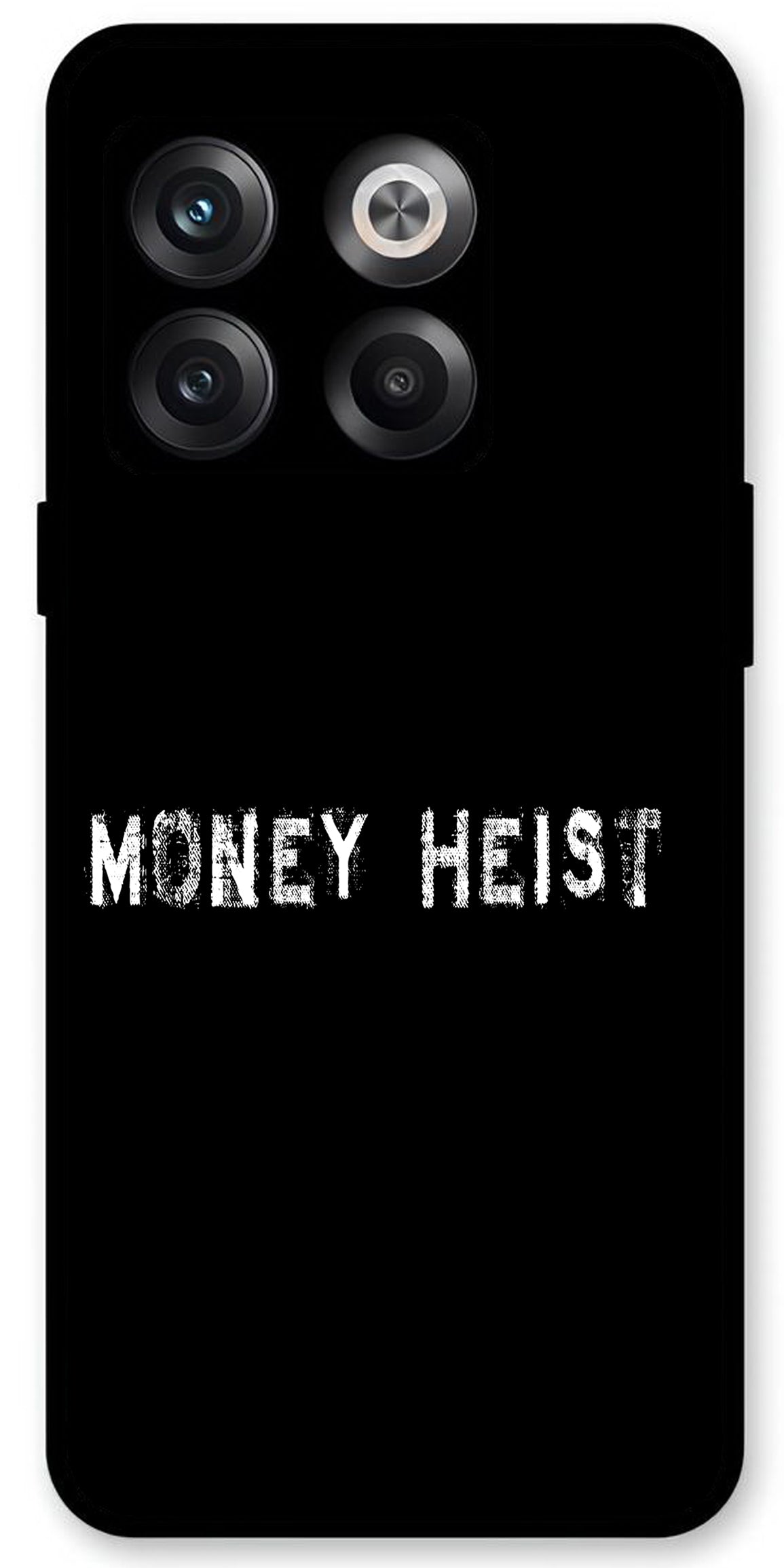 Money Heist Unbreakable Metal Back Case Mobile Cover with 4 Side Protection and Soft TPU Sides for OnePlus10T