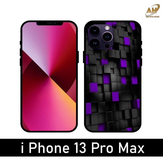 3D Print Box Unbreakable Metal Back Case Mobile Cover with 4 Side Protection and Soft TPU Sides for Apple iPhone 13 Pro Max