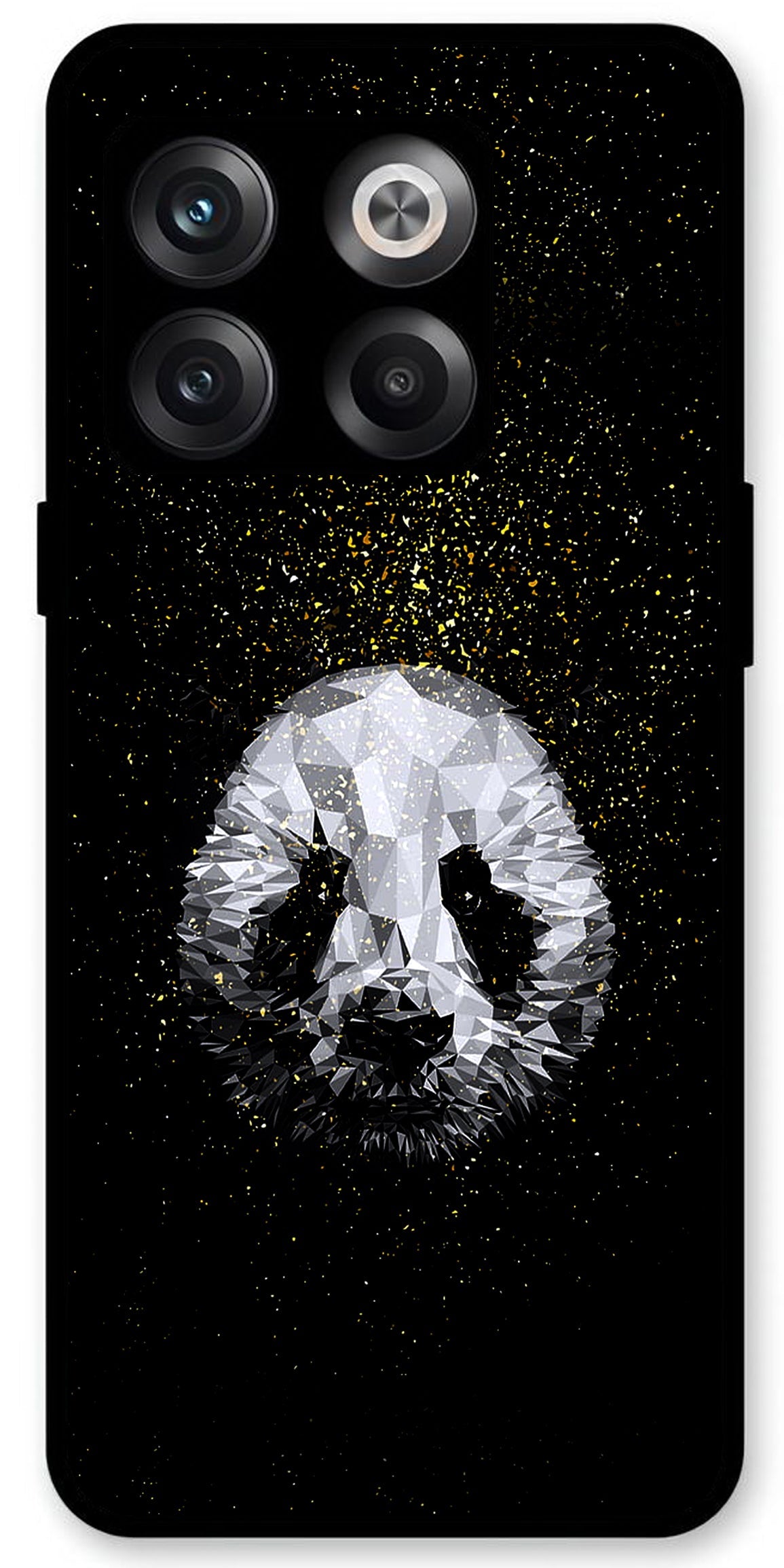 Panda White Unbreakable Metal Back Case Mobile Cover with 4 Side Protection and Soft TPU Sides for OnePlus10T