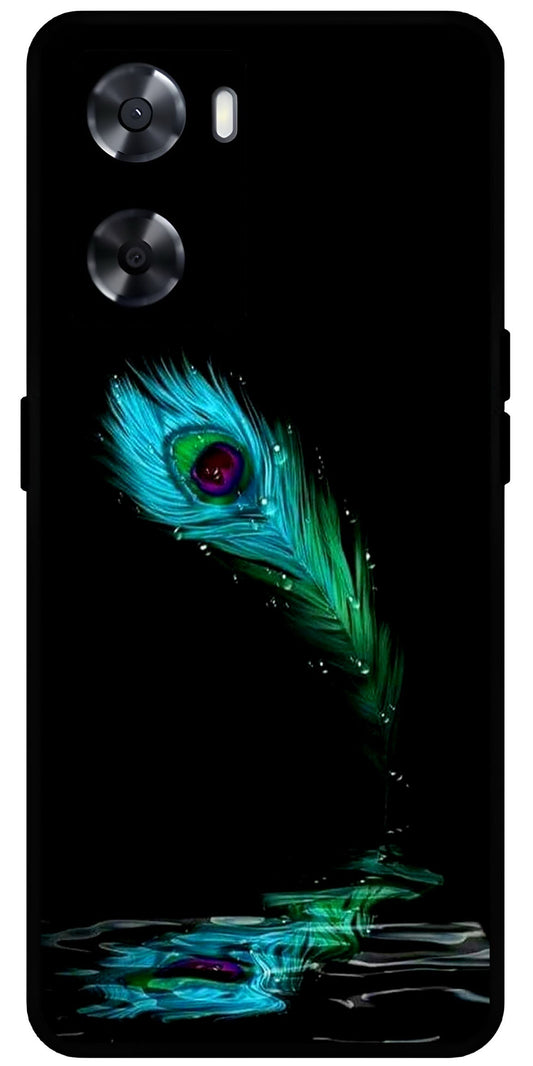 Peacock Art Unbreakable Metal Back Case Mobile Cover with 4 Side Protection and Soft TPU Sides for OnePlus Nord N20 SE