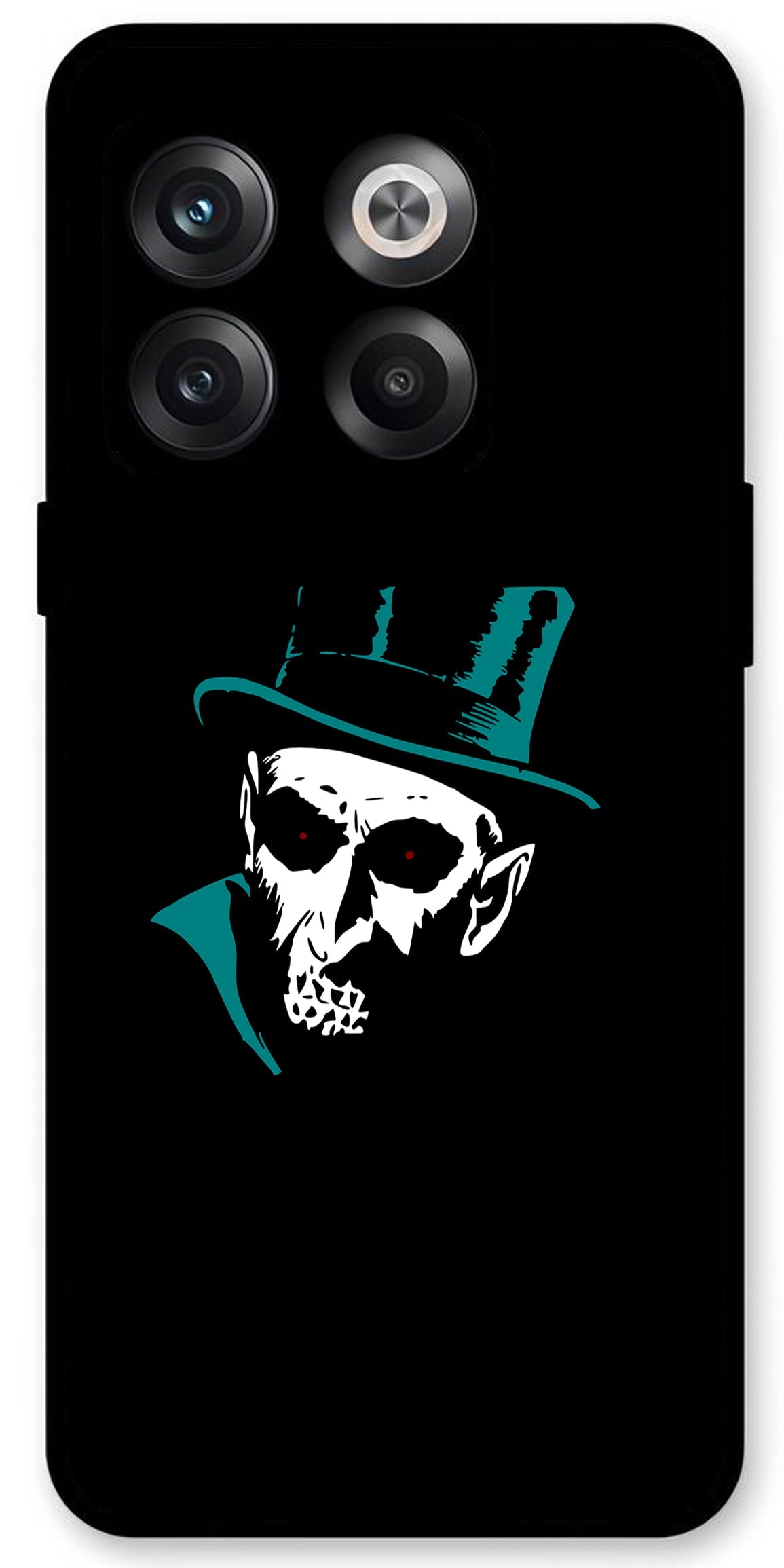 Ghost Black Unbreakable Metal Back Case Mobile Cover with 4 Side Protection and Soft TPU Sides for OnePlus10T