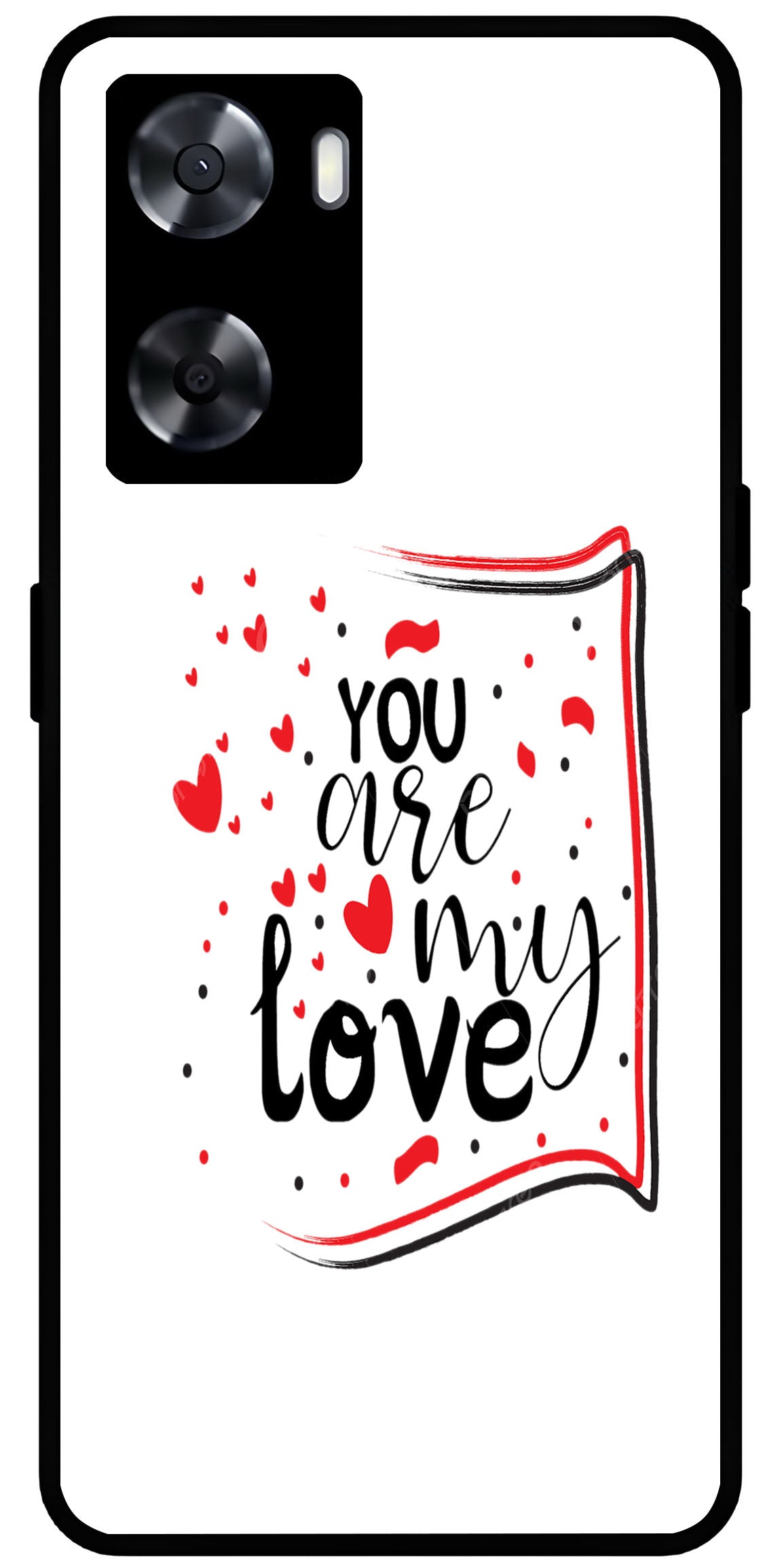 You are My Love Unbreakable Metal Back Case Mobile Cover with 4 Side Protection and Soft TPU Sides for OnePlus Nord N20 SE