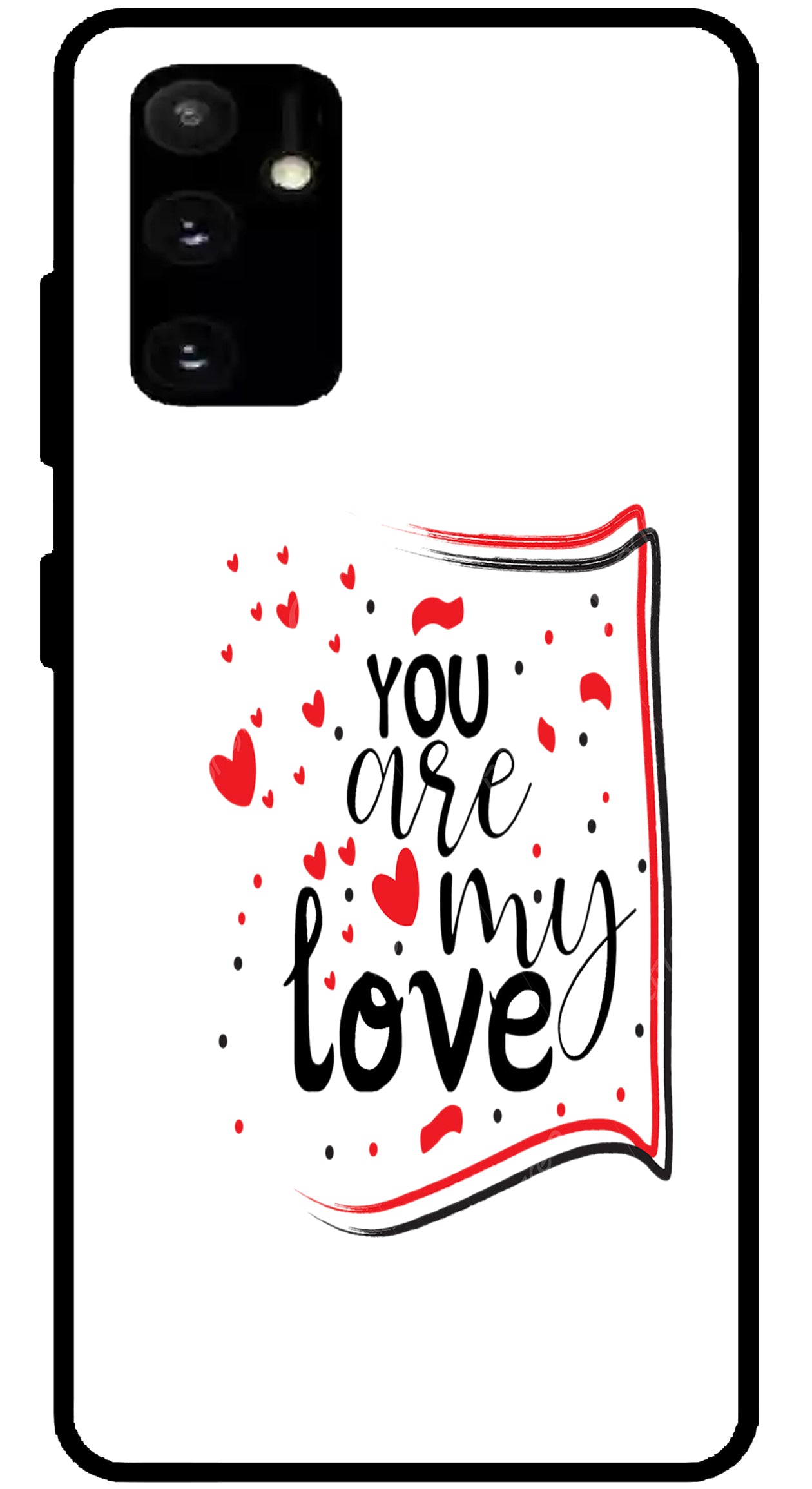 You are My Love Unbreakable Metal Back Case Mobile Cover with 4 Side Protection and Soft TPU Sides for SAMSUNG A04