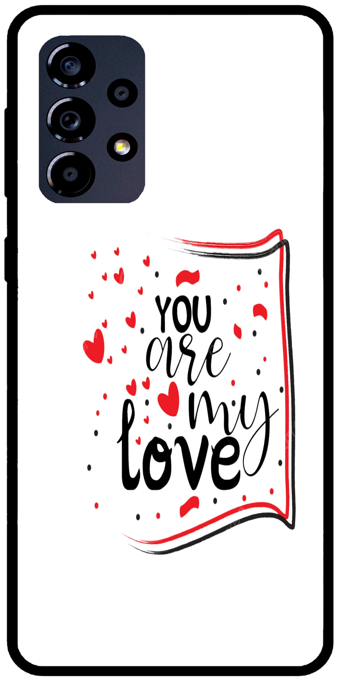 You are My Love Unbreakable Metal Back Case Mobile Cover with 4 Side Protection and Soft TPU Sides for SAMSUNG A33 5G