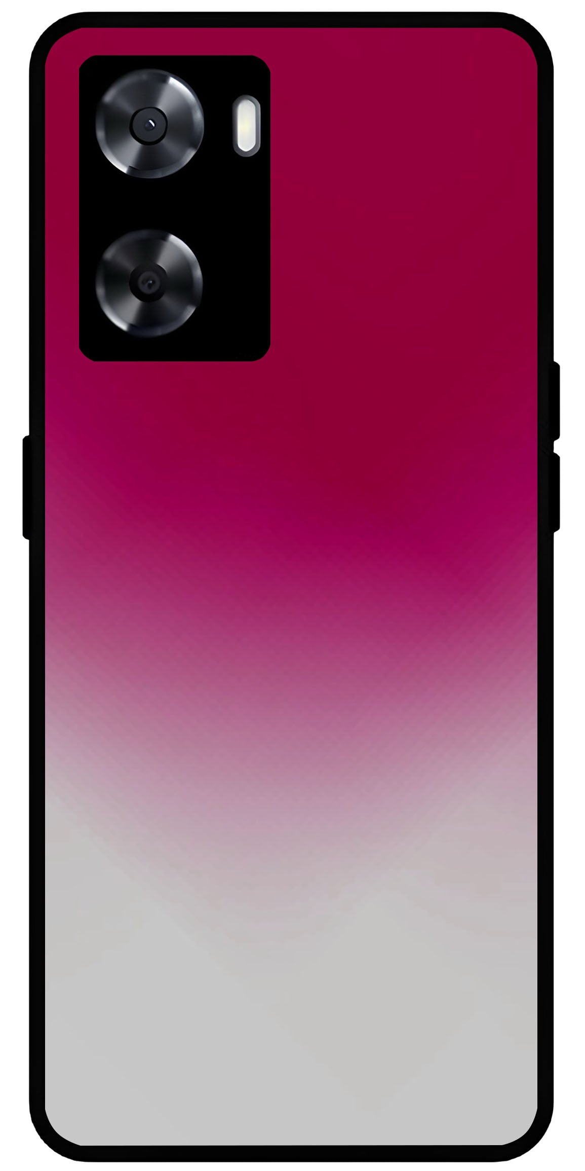 Plain Pink Unbreakable Metal Back Case Mobile Cover with 4 Side Protection and Soft TPU Sides for OnePlus Nord N20 SE