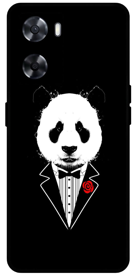 Cool Panda in DressUnbreakable Metal Back Case Mobile Cover with 4 Side Protection and Soft TPU Sides for OnePlus Nord N20 SE