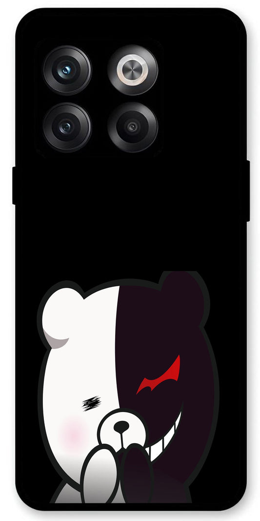 Cute Panda Unbreakable Metal Back Case Mobile Cover with 4 Side Protection and Soft TPU Sides for OnePlus10T