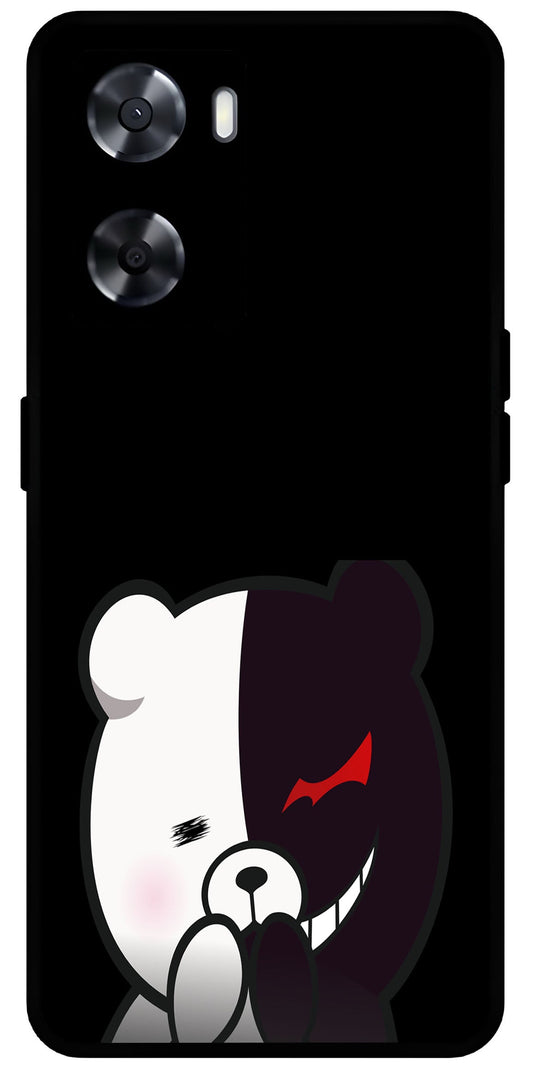 Cute Panda Unbreakable Metal Back Case Mobile Cover with 4 Side Protection and Soft TPU Sides for OnePlus Nord N20 SE