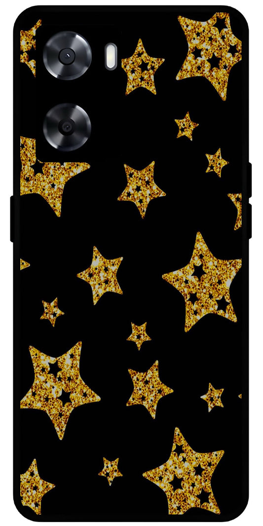 Golden Stars Unbreakable Metal Back Case Mobile Cover with 4 Side Protection and Soft TPU Sides for OnePlus Nord N20 SE