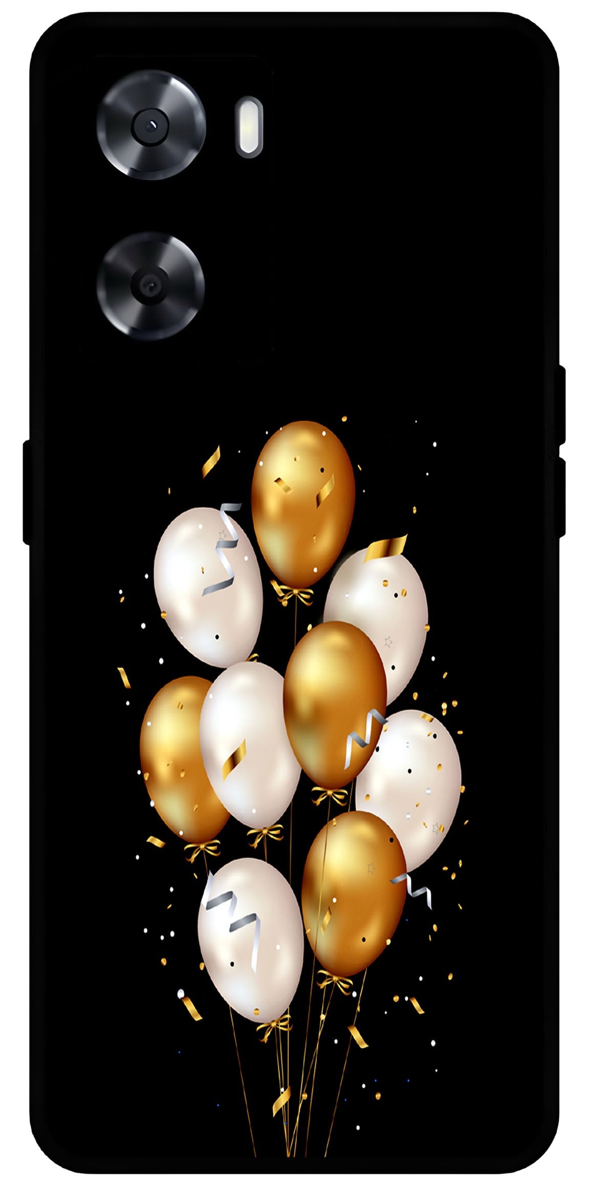 Ballons Multicolour Unbreakable Metal Back Case Mobile Cover with 4 Side Protection and Soft TPU Sides for OnePlus Nord N20 SE