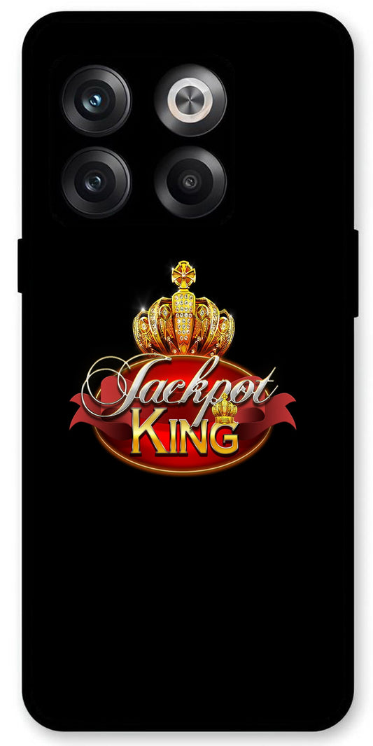 Jackpot King Unbreakable Metal Back Case Mobile Cover with 4 Side Protection and Soft TPU Sides for OnePlus10T