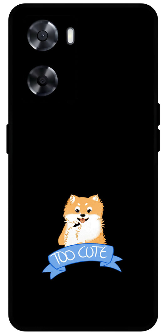 Too Cute Doggie Unbreakable Metal Back Case Mobile Cover with 4 Side Protection and Soft TPU Sides for OnePlus Nord N20 SE