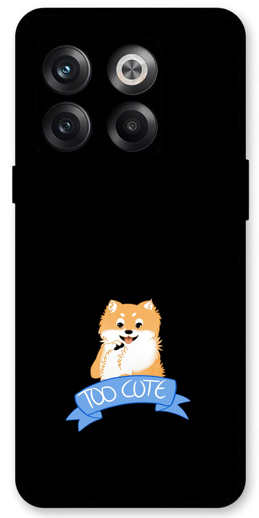 Too Cute Doggie Unbreakable Metal Back Case Mobile Cover with 4 Side Protection and Soft TPU Sides for OnePlus10T