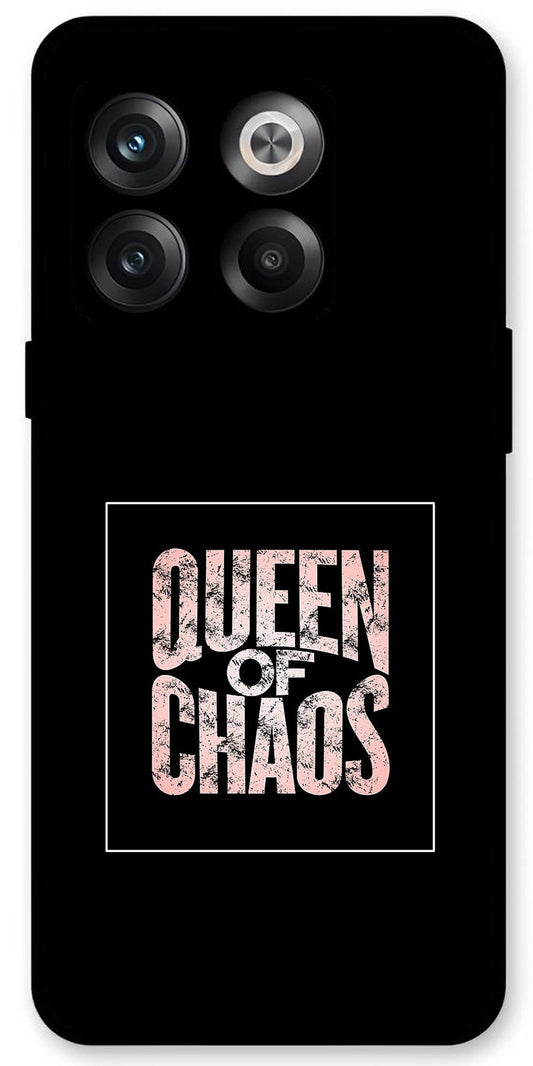 Queen of Chaos Unbreakable Metal Back Case Mobile Cover with 4 Side Protection and Soft TPU Sides for OnePlus10T