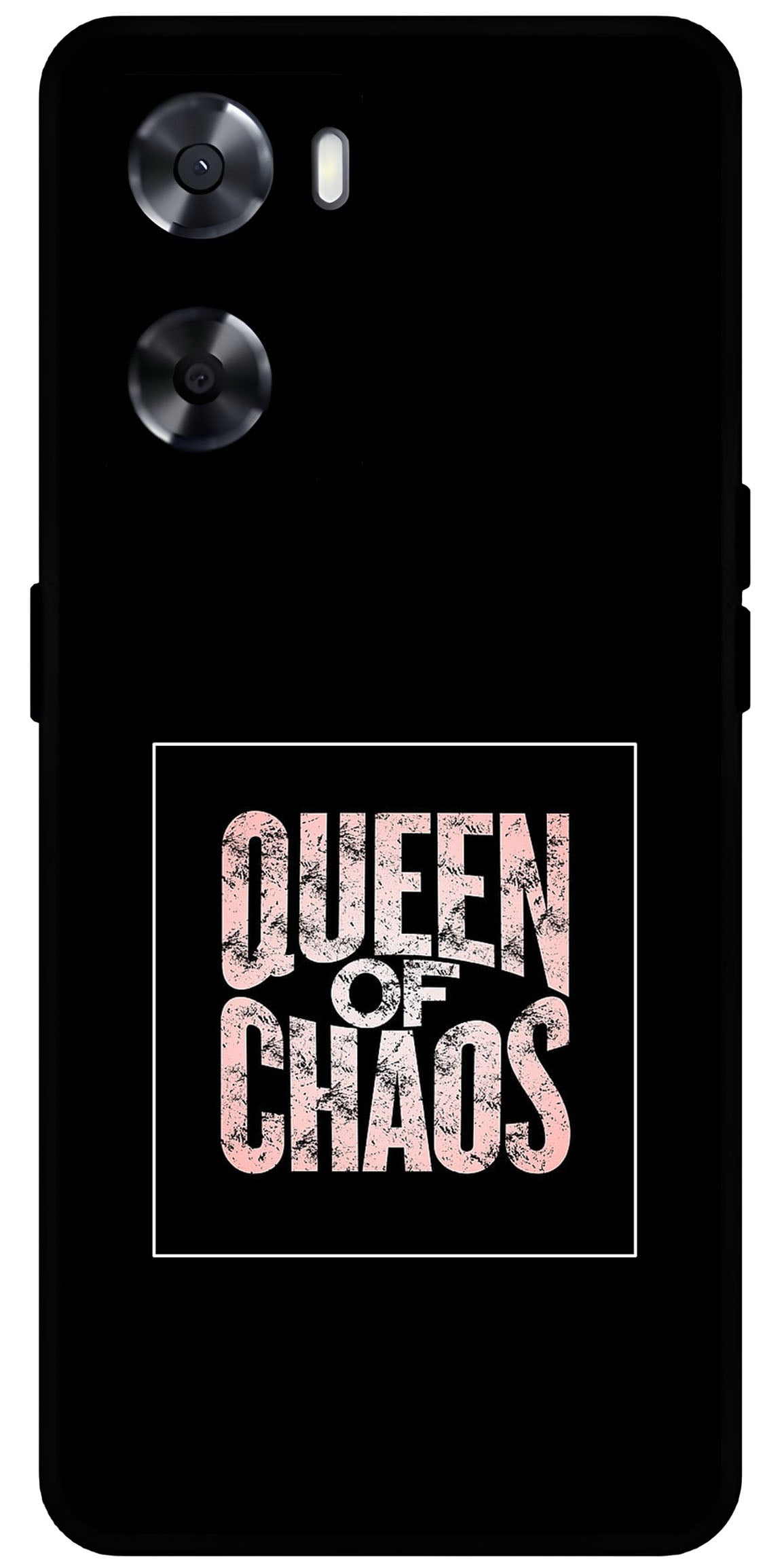 Queen of Chaos Unbreakable Metal Back Case Mobile Cover with 4 Side Protection and Soft TPU Sides for OnePlus Nord N20 SE