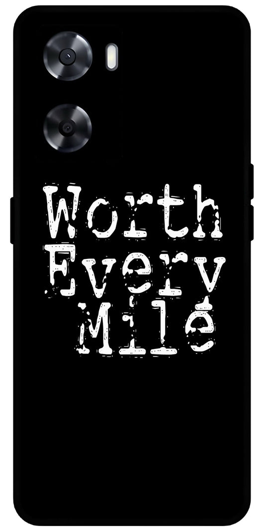 Worth Every Mile Unbreakable Metal Back Case Mobile Cover with 4 Side Protection and Soft TPU Sides for OnePlus Nord N20 SE