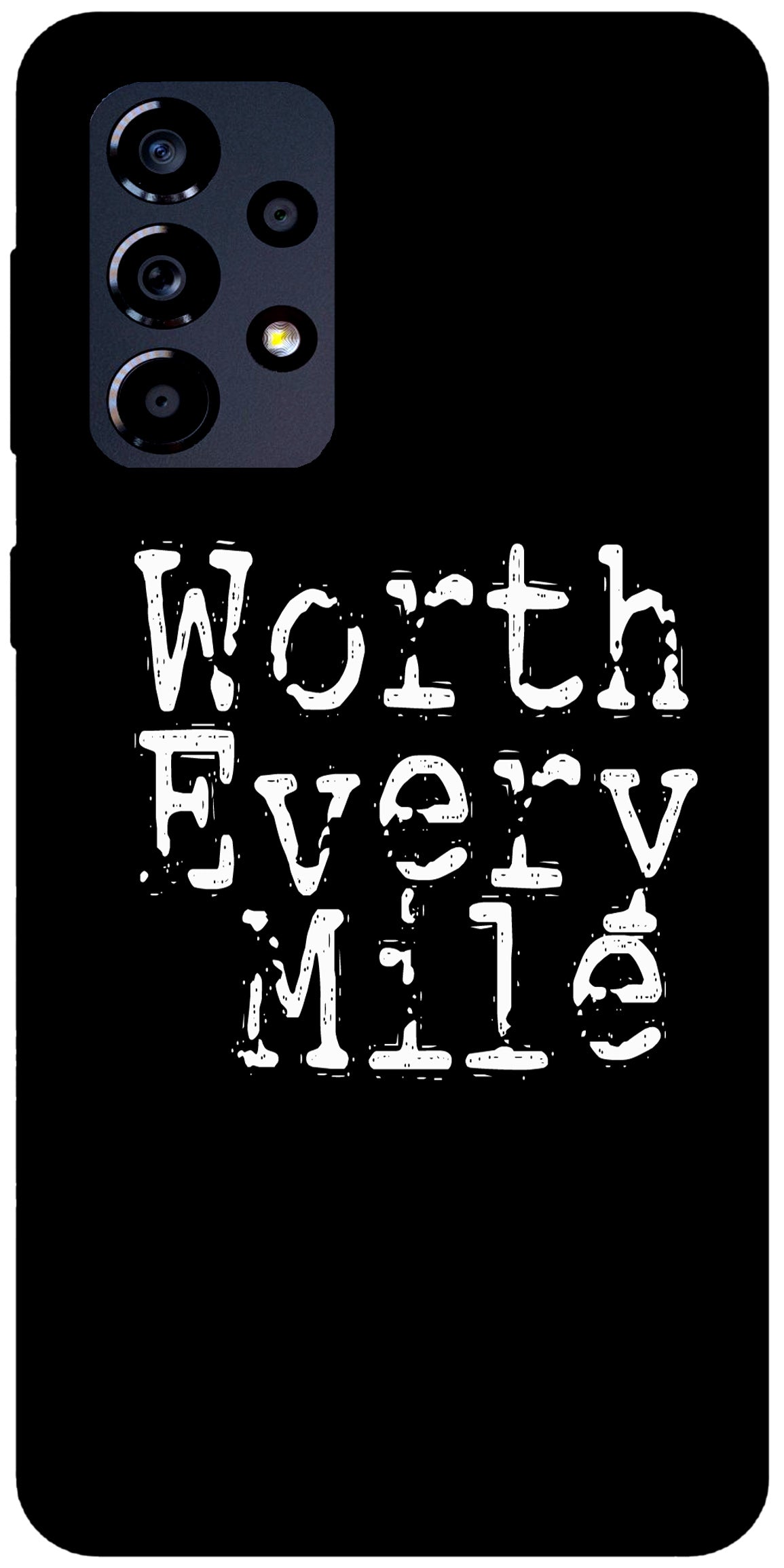 Worth Every Mile Unbreakable Metal Back Case Mobile Cover with 4 Side Protection and Soft TPU Sides for SAMSUNG A33 5G