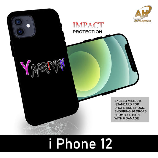 Yaariyan Unbreakable metal Back Case Mobile Cover with 4 Side Protection and Soft TPU Sides for Apple iPhone 12