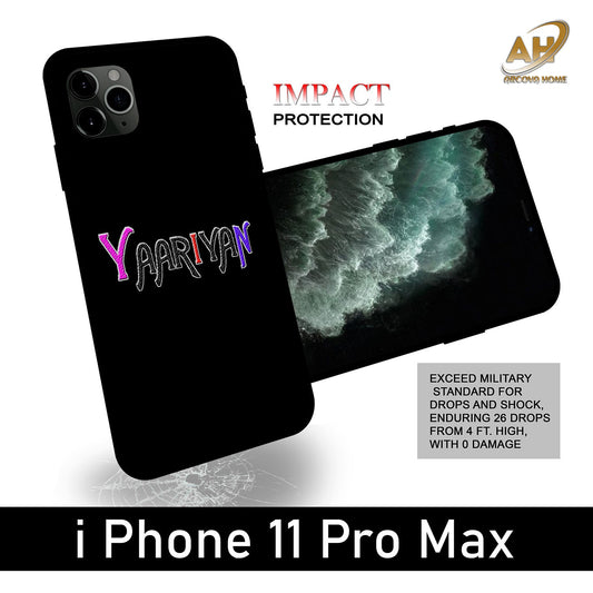 Yaariyan Unbreakable Glass Back Case Mobile Cover with 4 Side Protection and Soft TPU Sides for Apple iPhone 11 PRO MAX