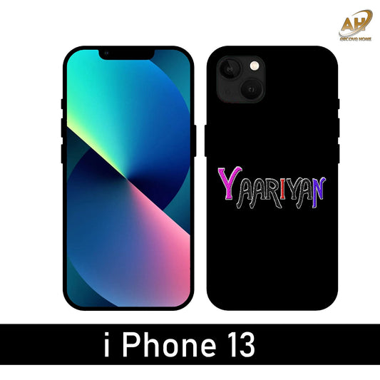 Yaariyan Unbreakable Metal Back Case Mobile Cover with 4 Side Protection and Soft TPU Sides for Apple iPhone 13