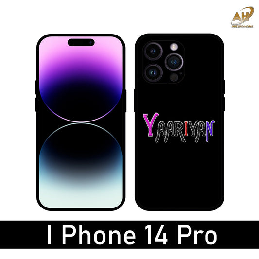 Yaariyan Unbreakable Metal Back Case Mobile Cover with 4 Side Protection and Soft TPU Sides for Apple iPhone 14 Pro