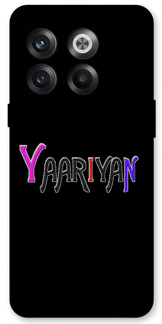 Yaariyan Unbreakable Metal Back Case Mobile Cover with 4 Side Protection and Soft TPU Sides for OnePlus10T