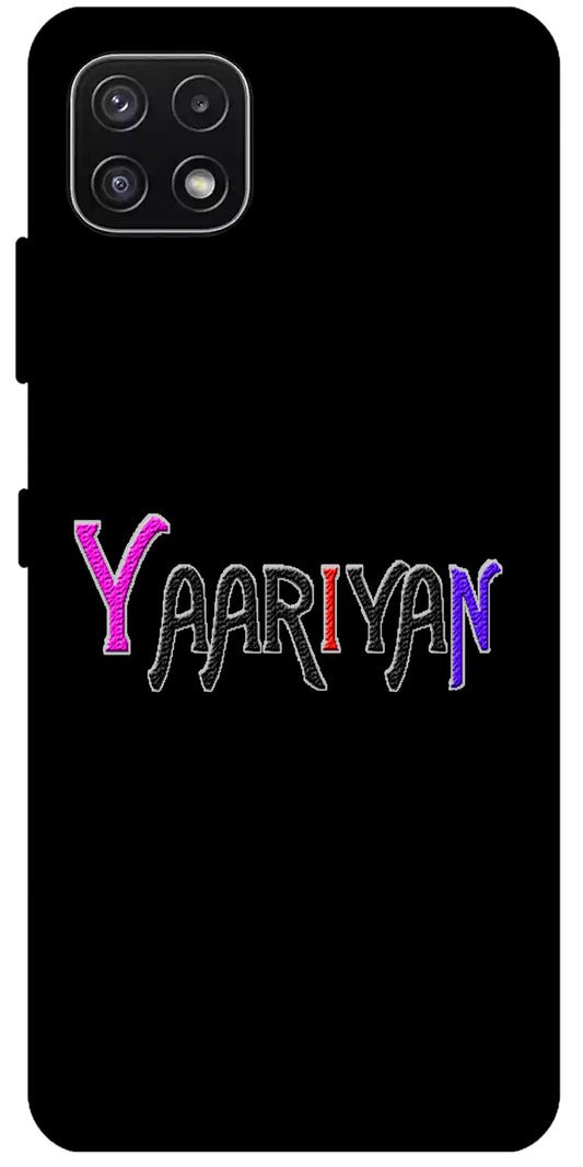 Yaariyan Unbreakable Metal Back Case Mobile Cover with 4 Side Protection and Soft TPU Sides for SAMSUNG A22 5G