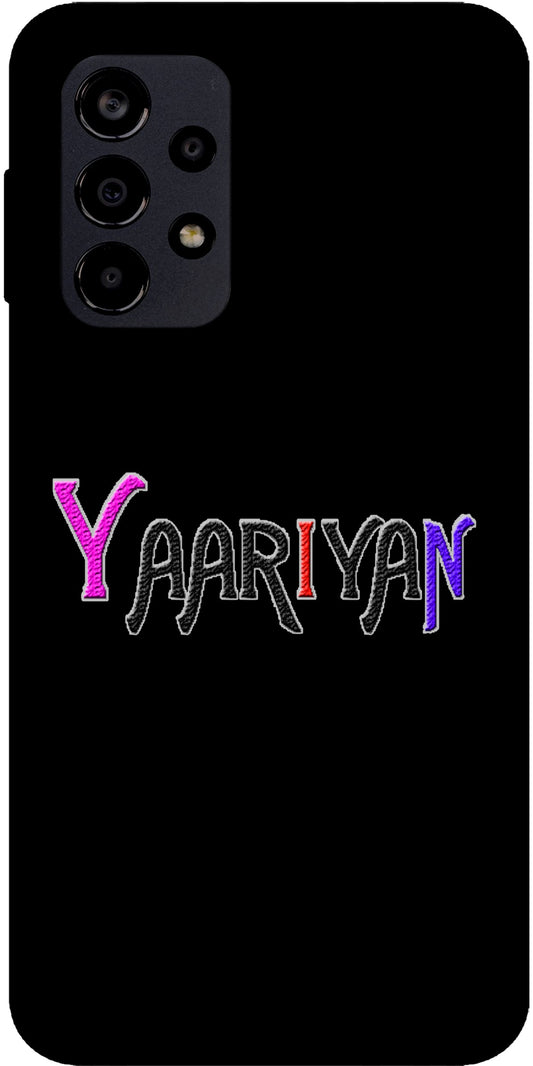 Yaariyan Unbreakable Metal Back Case Mobile Cover with 4 Side Protection and Soft TPU Sides for SAMSUNG A23