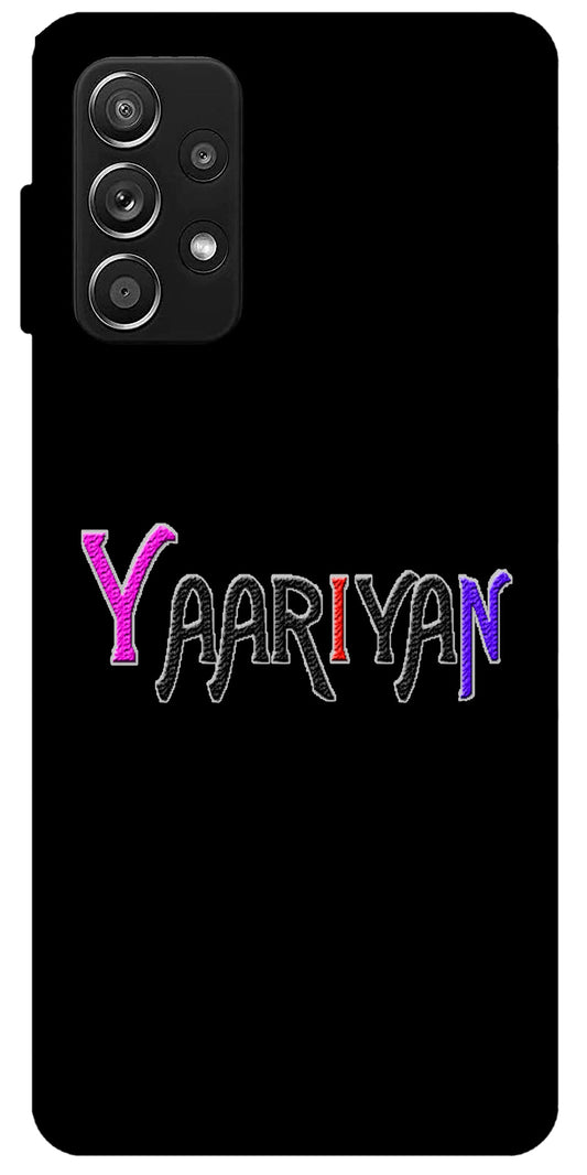 Yaariyan Unbreakable Metal Back Case Mobile Cover with 4 Side Protection and Soft TPU Sides for SAMSUNG A32