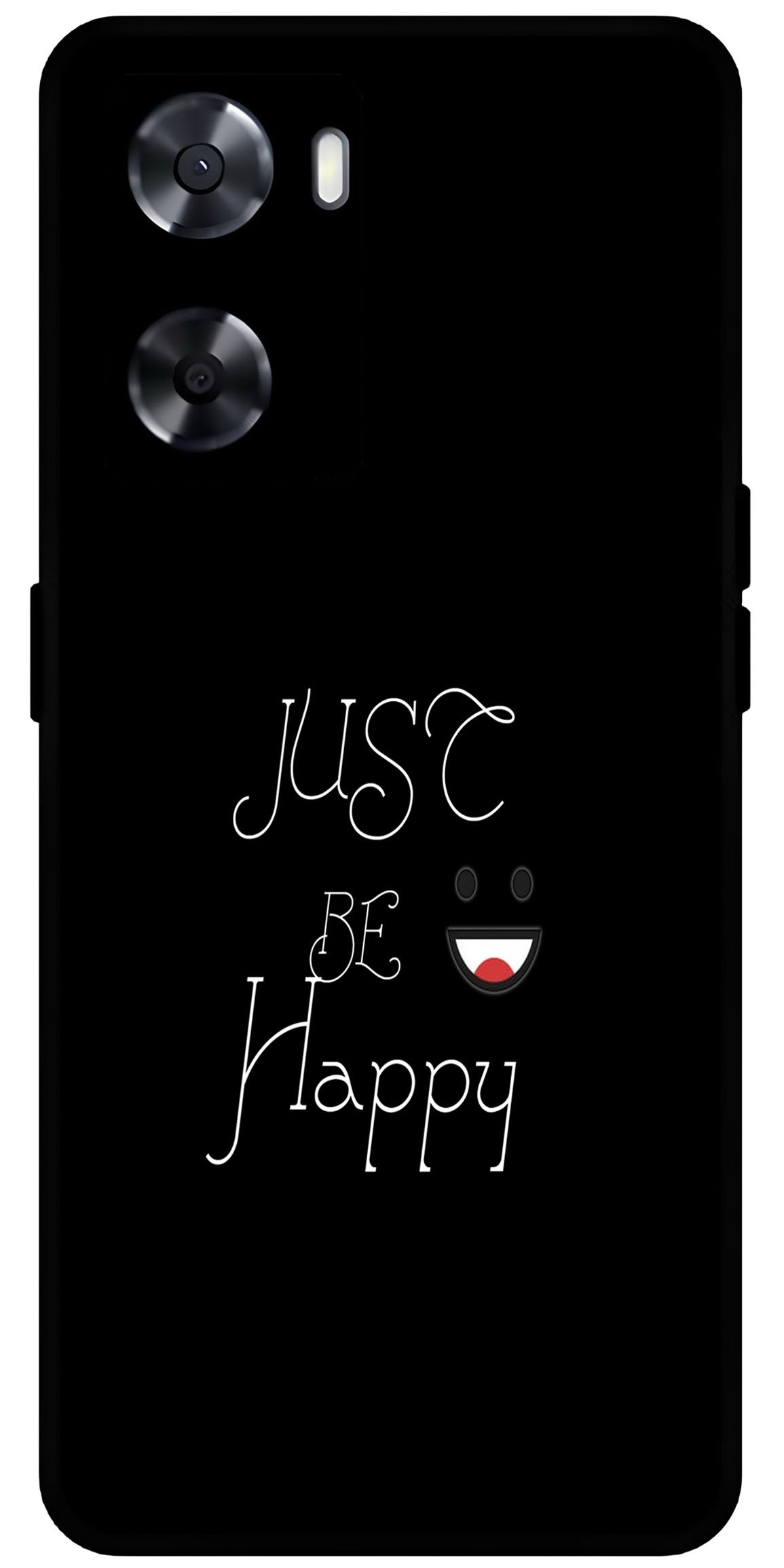 Just Be Happy Unbreakable Metal Back Case Mobile Cover with 4 Side Protection and Soft TPU Sides for OnePlus Nord N20 SE