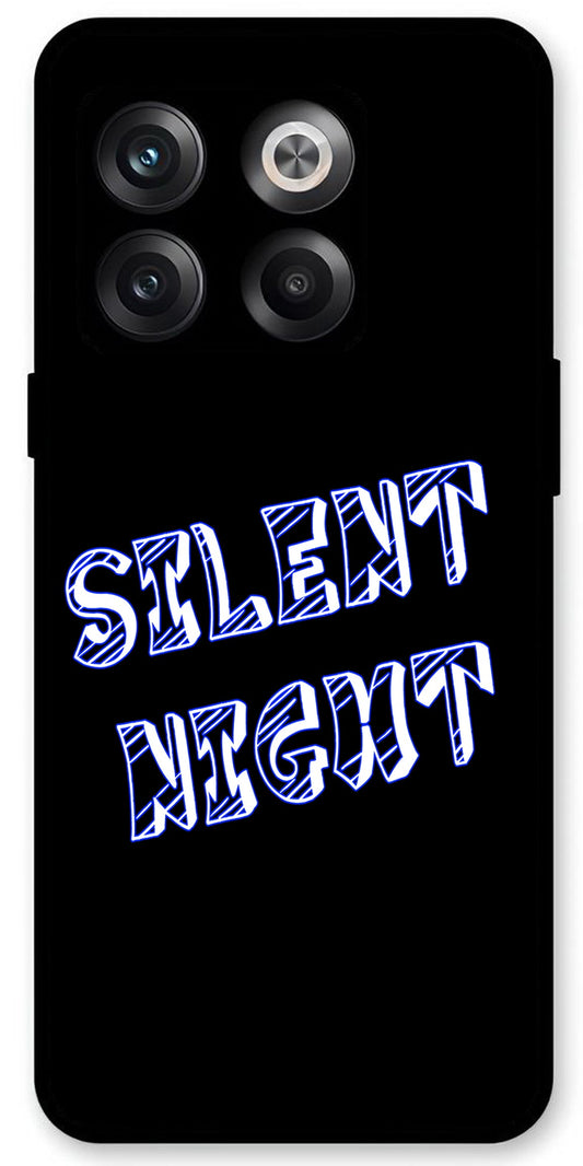 Silent Night Unbreakable Metal Back Case Mobile Cover with 4 Side Protection and Soft TPU Sides for OnePlus10T