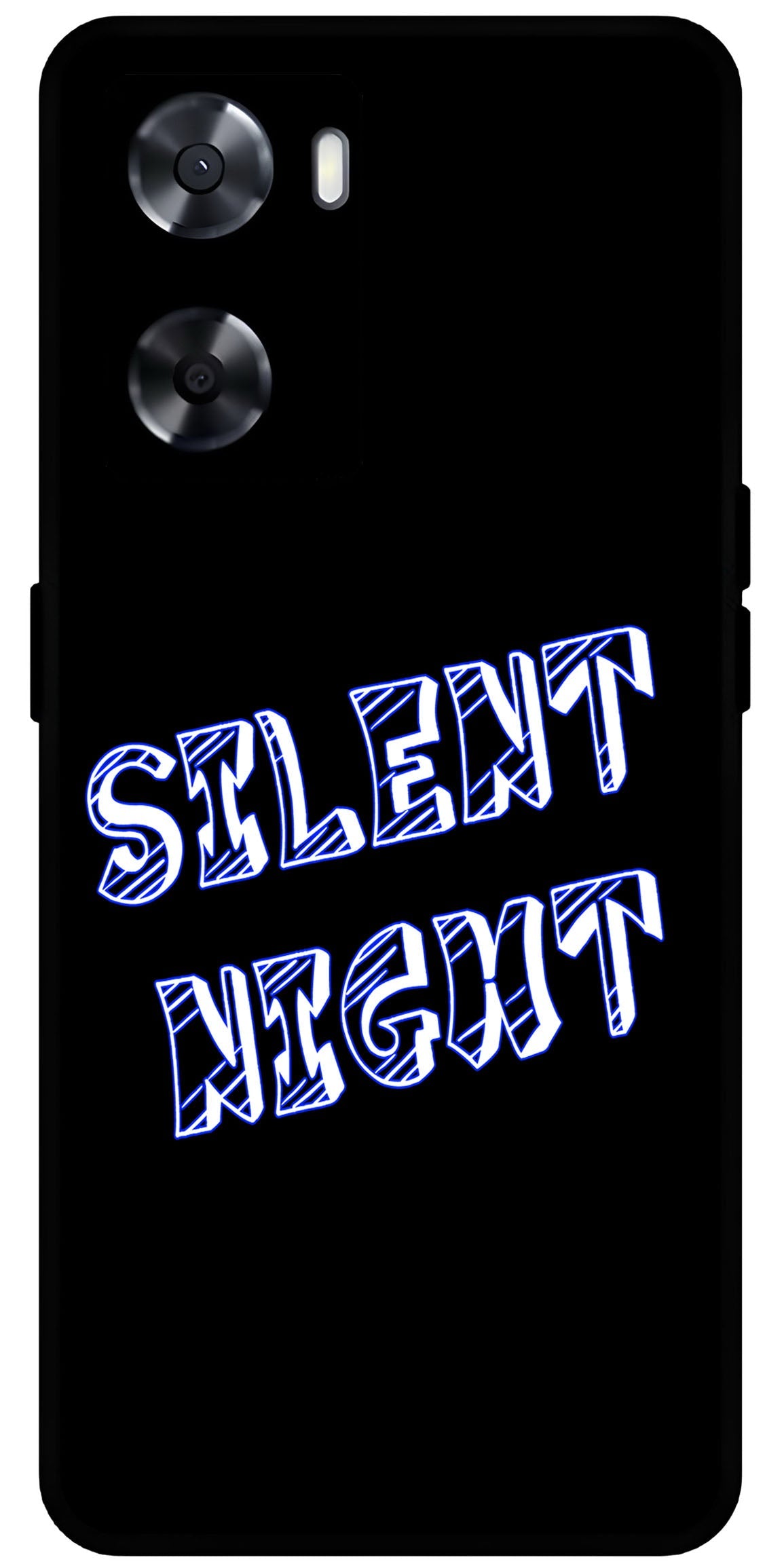 Silent Night Unbreakable Metal Back Case Mobile Cover with 4 Side Protection and Soft TPU Sides for OnePlus Nord N20 SE