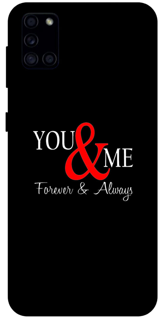 You and Me Unbreakable Metal Back Case Mobile Cover with 4 Side Protection and Soft TPU Sides for SAMSUNG A31