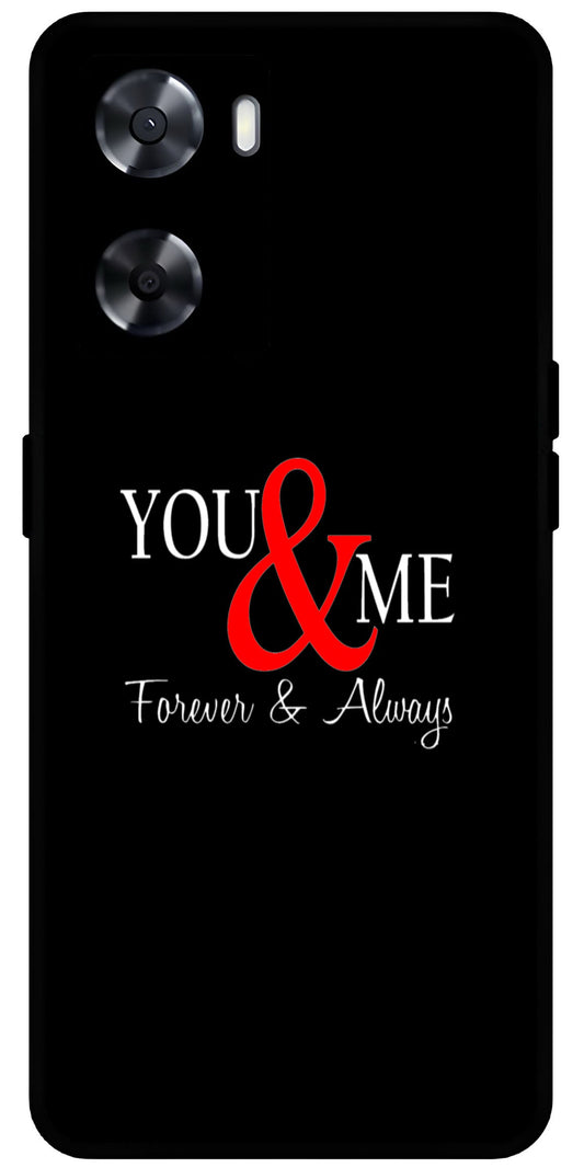 You and Me Unbreakable Metal Back Case Mobile Cover with 4 Side Protection and Soft TPU Sides for OnePlus Nord N20 SE