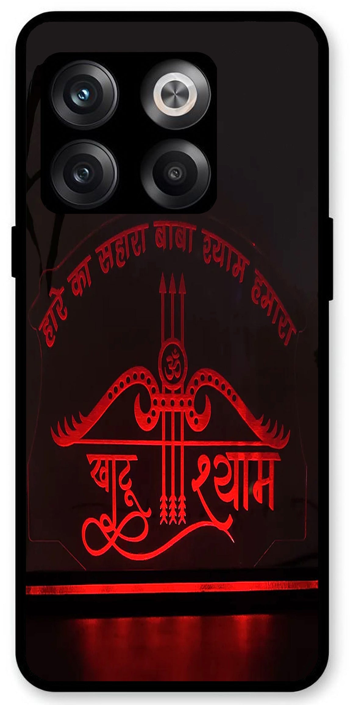 Haare Ka Sahara Baba Shyam Hamara Unbreakable Metal Back Case Mobile Cover with 4 Side Protection and Soft TPU Sides for OnePlus10T